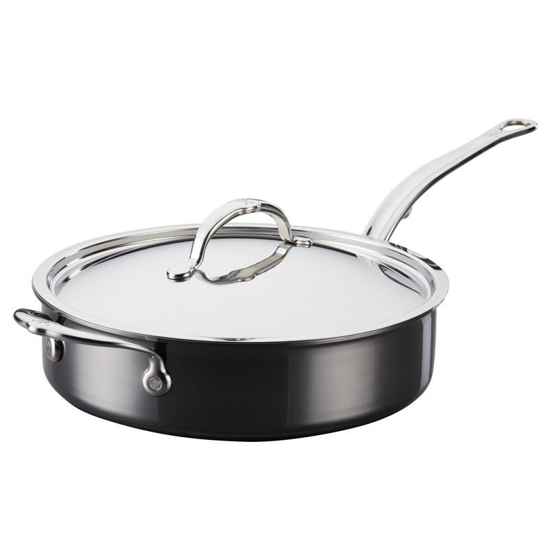 Hestan 3.5 Quart Black Aluminum Stainless Steel Sauté Pan