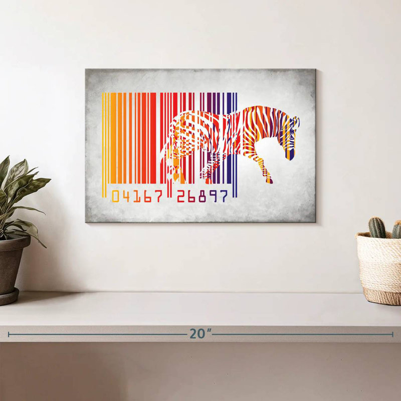 Brampt Zebra Barcode, 8" H x 12" W
