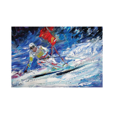 Downhill by Karen Tarlton - Wrapped Canvas Painting
