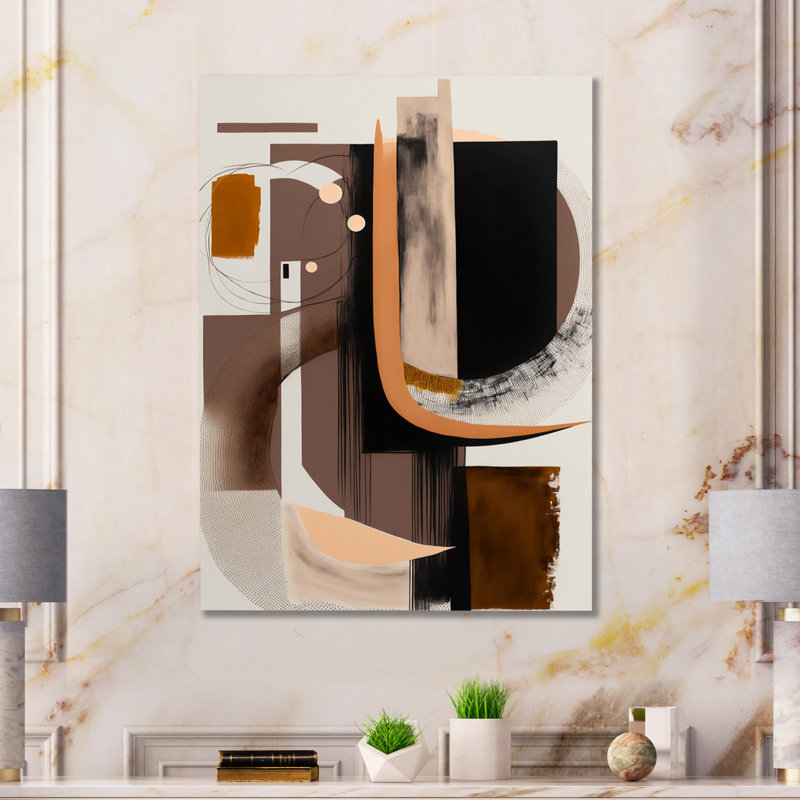 Aquarelle moderne - peinture sur toile, Toile tendue, H 20 po x l 12 po x P 1 po