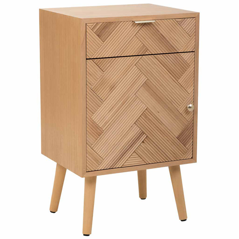 Verdell 42cm W Manufactured Wood Bedside Table