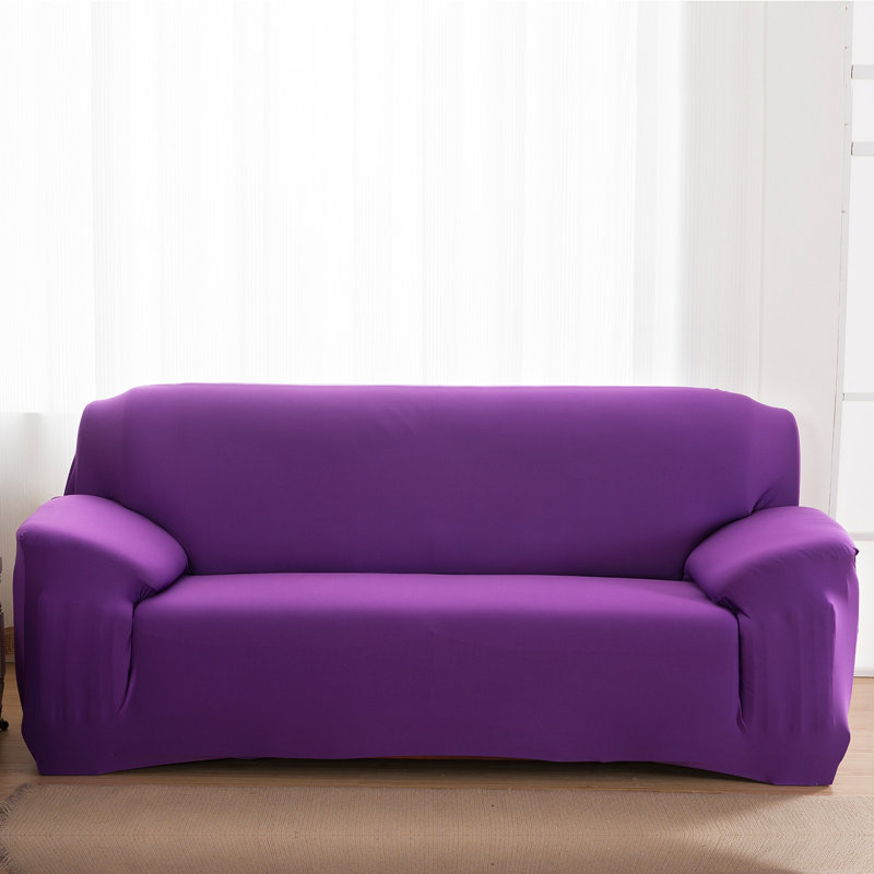 Housse de canapé Housse de canapé extensible imprimée Housse de protection pour canapé en polyester, Mauve