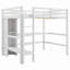 Lit mezzanine avec tablettes multifonctionnelles et bureau sous le lit-53421575