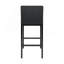 Chaise de bar de style moderne avec tabourets hauts en métal et pieds de chaise peints en aérosol noir, convient aux bar-restaurants (ensemble de 2)