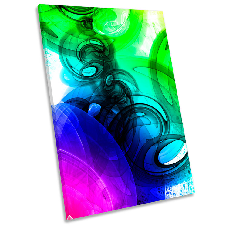 Abstract Shapes Design Picture - Wrapped Canvas Print