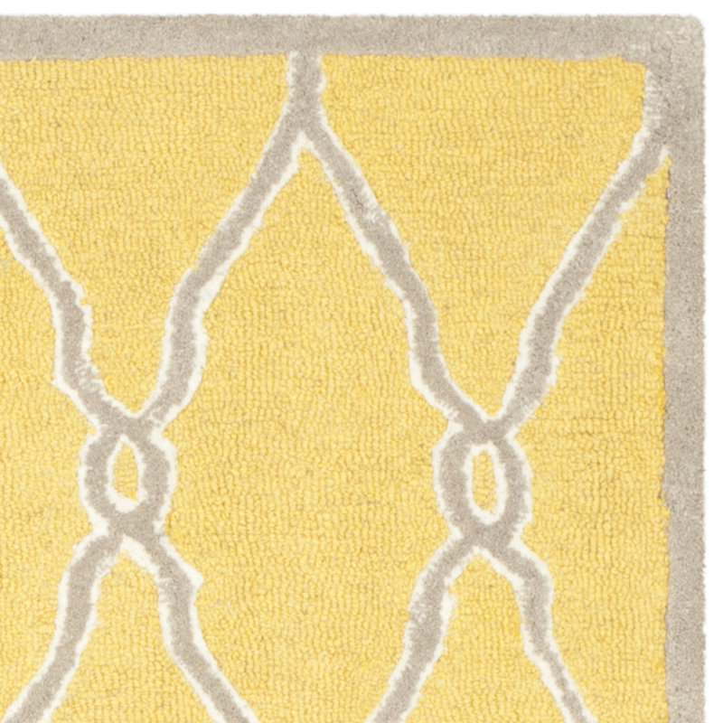 Duong Geometric Wool Hand Woven Area Rug, Rectangle 122 x 183 cm