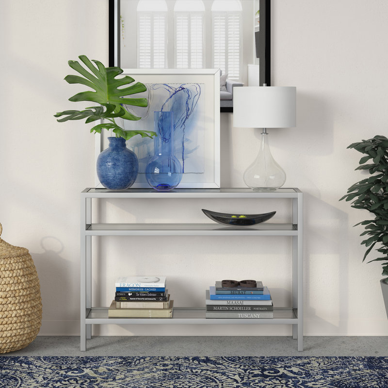106.68Cm Console Table, Satin Nickel