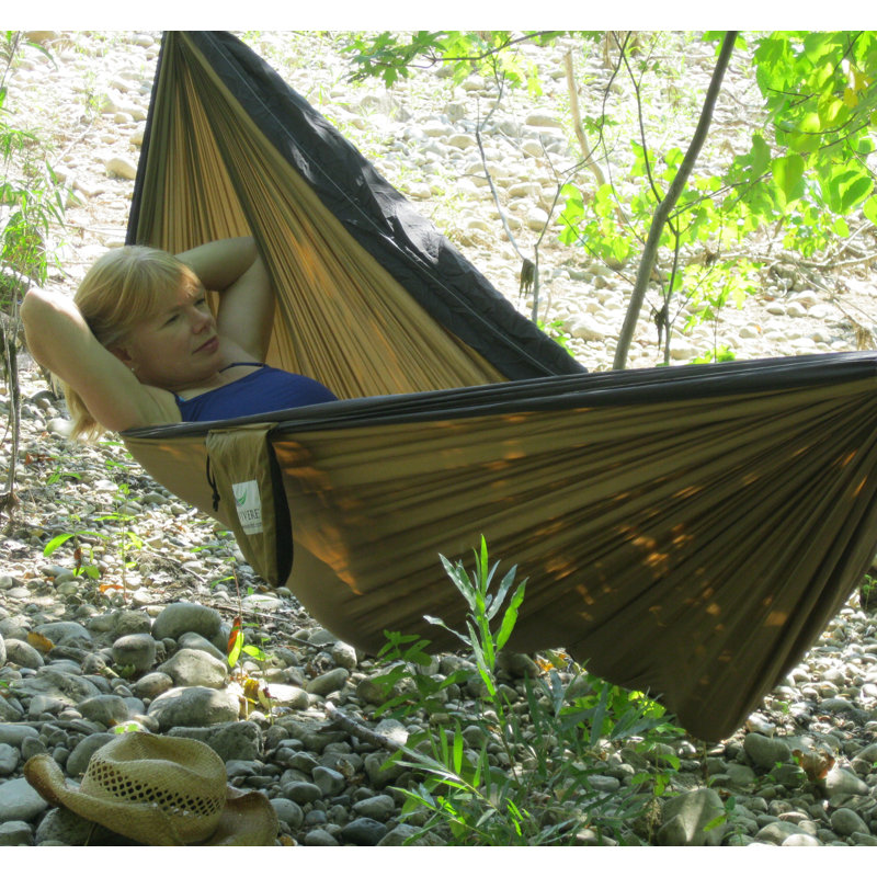 Lucia Double Camping Hammock, Black / Sand, Double