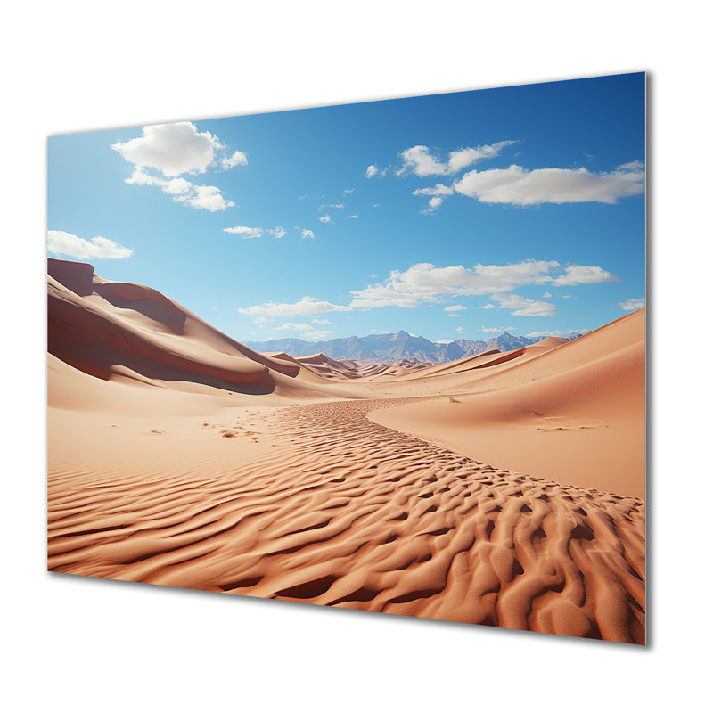 Dunes désertiques, horizon panoramique VI - désert, art mural en métal, H 30 po x l 40 po x P 1,5 po