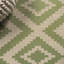 Tapis vert / crème intérieur / extérieur Fidel Diamond-1408661649