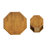 Octagonal Log Color  Rubber Wood Set Of Two Coffee Table, Coffee Table, Living Room Bedroom(Set Of Two Pieces)-886652434