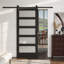 Ensemble de quincaillerie d'installation pour portes de grange coulissantes en bois blanc 84 L x H 36 po x l 36 po préfini-116466620-102714971-102714981