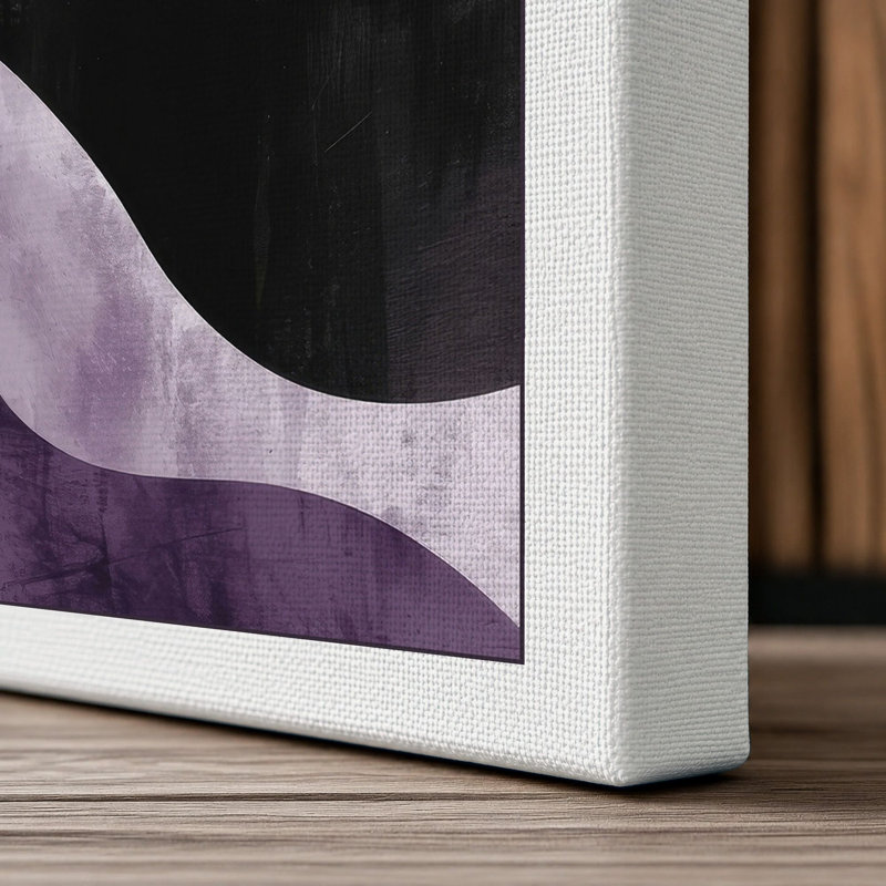 Lavender Waves Minimalist - Wrapped Canvas, 18x12 - 45.7 x 30.5 cm, White Border