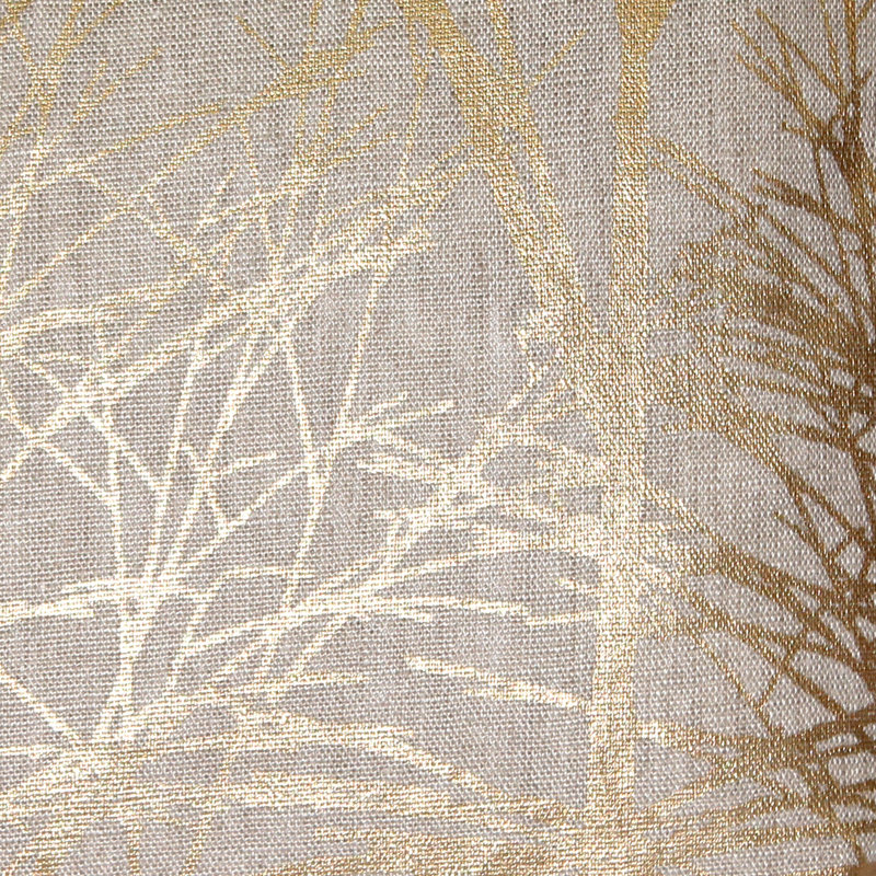 Coussin décoratif en lin doré 19x19