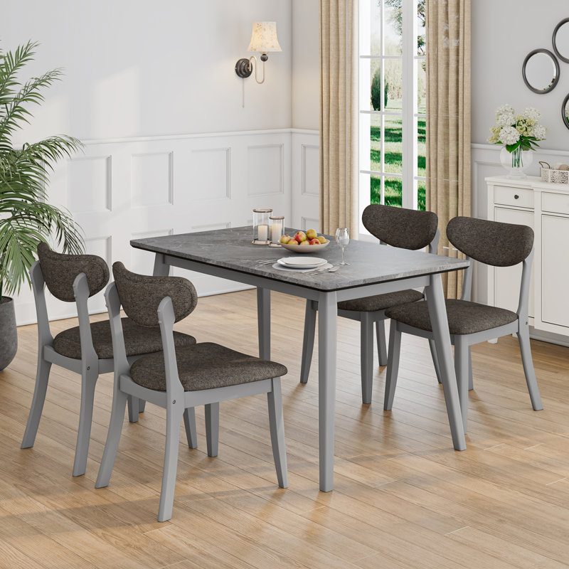 Table de salle à manger avec plateau en bois massif