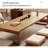 Burlywood Solid Wood Rectangular Coffee Table-109011875