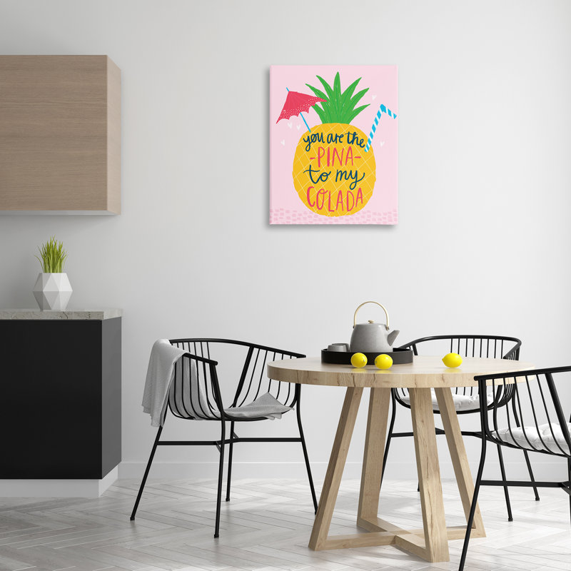  «Pina To My Colada», art mural sur toile par Lisa Barlow, H 30 po x l 24 po