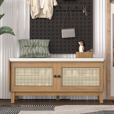 Upholstered Storage Bench by Bay Isle Home