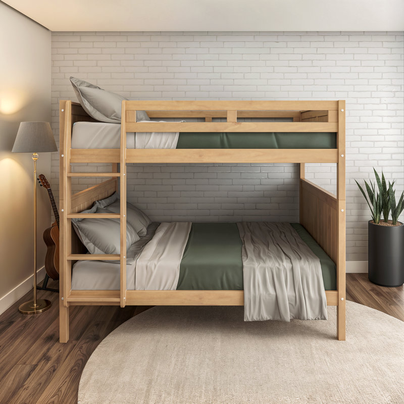 Burkley Wood Full-Over-Full Bunk Bed, Natural