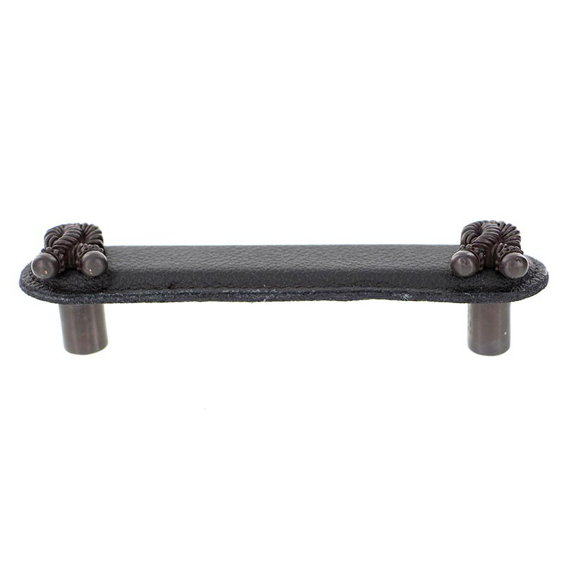 Equestre Bar / Handle Pull, 6", Vintage Pewter/Black