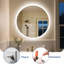 Miroir de salle de bain rond avec lumières, désembuage, Bluetooth, à intensité variable-2008931943