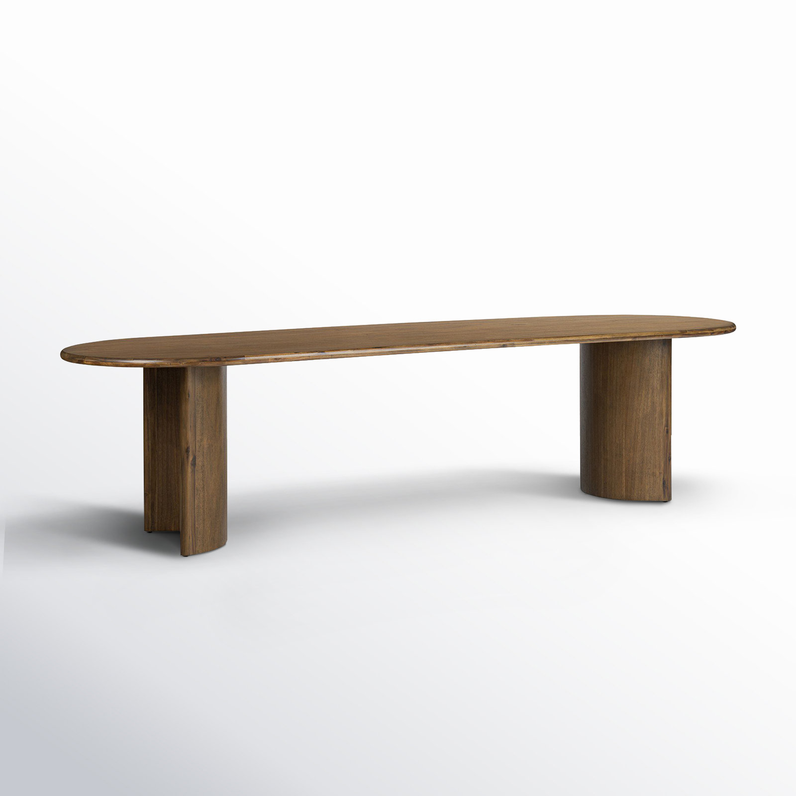 Haiden 94'' Double Pedestal Dining Table, Sandy Acacia, 30" H x 118" W x 42" D