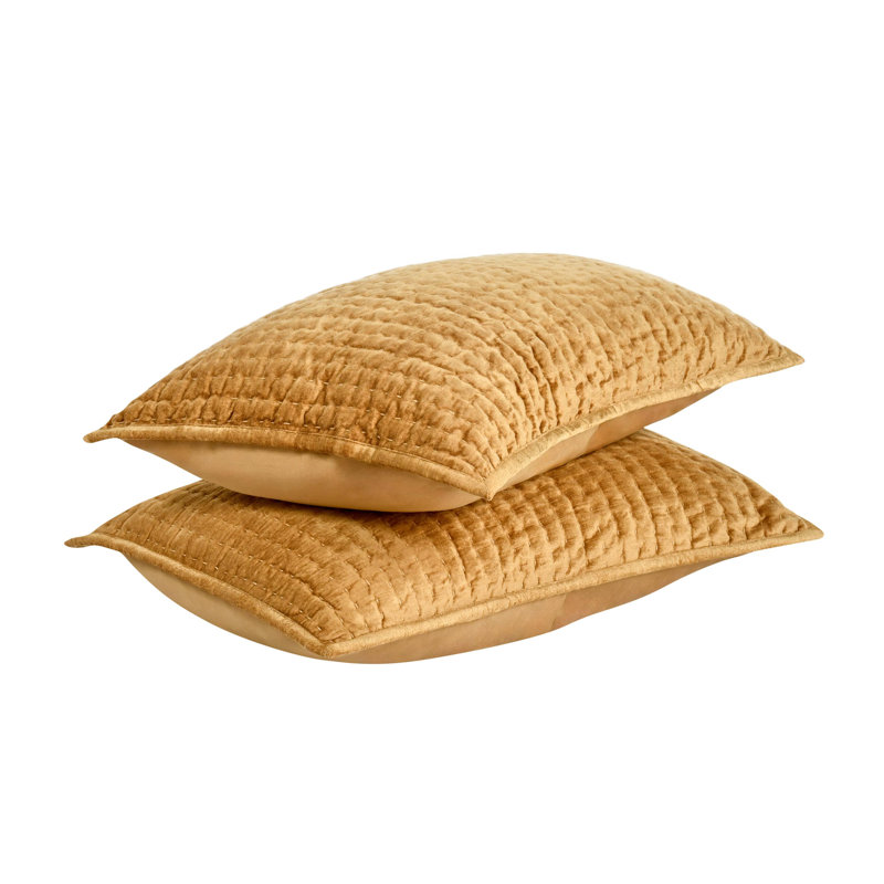 Lucio Polyester Sham, Euro, Yellow