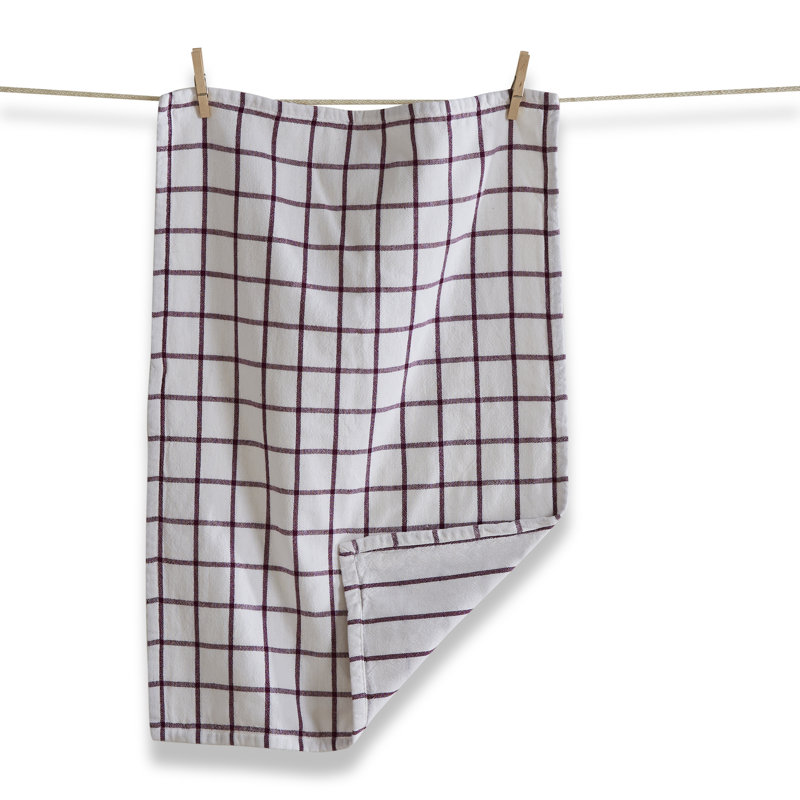 Ebern Designs Classic Double Cloth Dishtowel Red, Plum