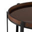 Chariot-bar ovale avec 2 tablettes