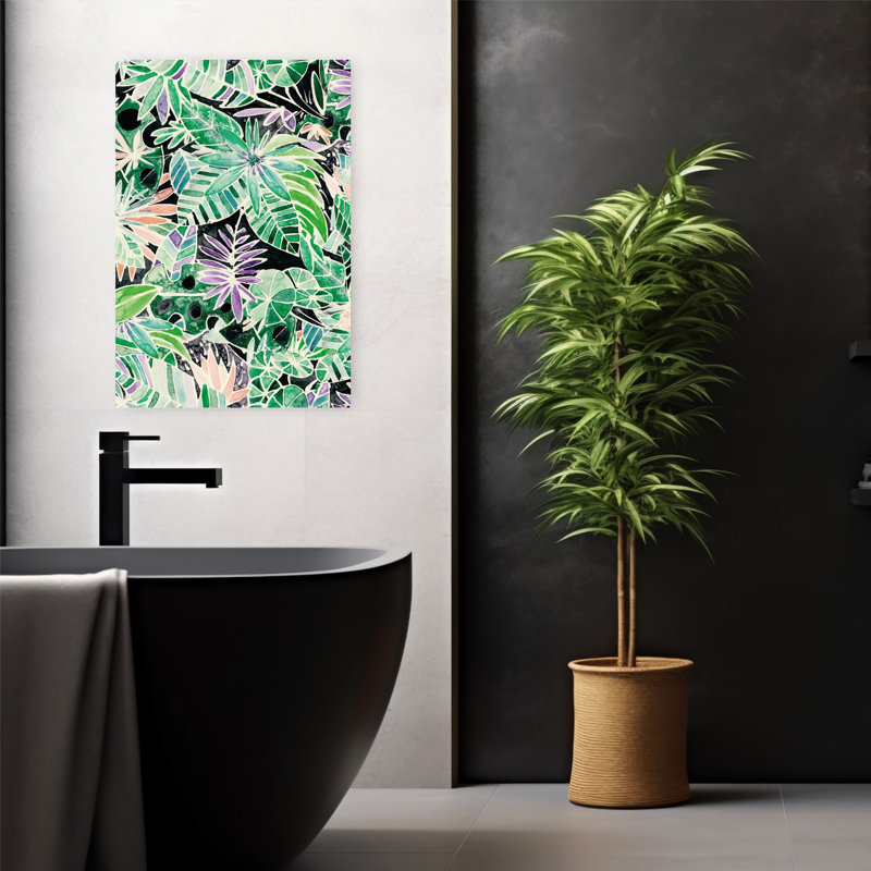 Art contemporain, art mural lilas, H 24 po x l 16 po