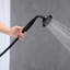 Robinet de baignoire au sol noir mat - Conception à arc élevé pour un accès facile à l'eau avec valve d'arrêt incluse et commodité-125519085