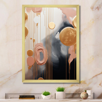 Or et blanc formes abstraites Harmony IV - formes abstraites, art mural