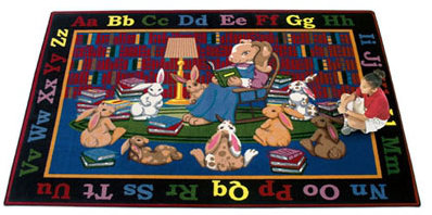 Tapis de lecture éducatif, Rectangle 7 pi 8 po x 10 pi 9 po