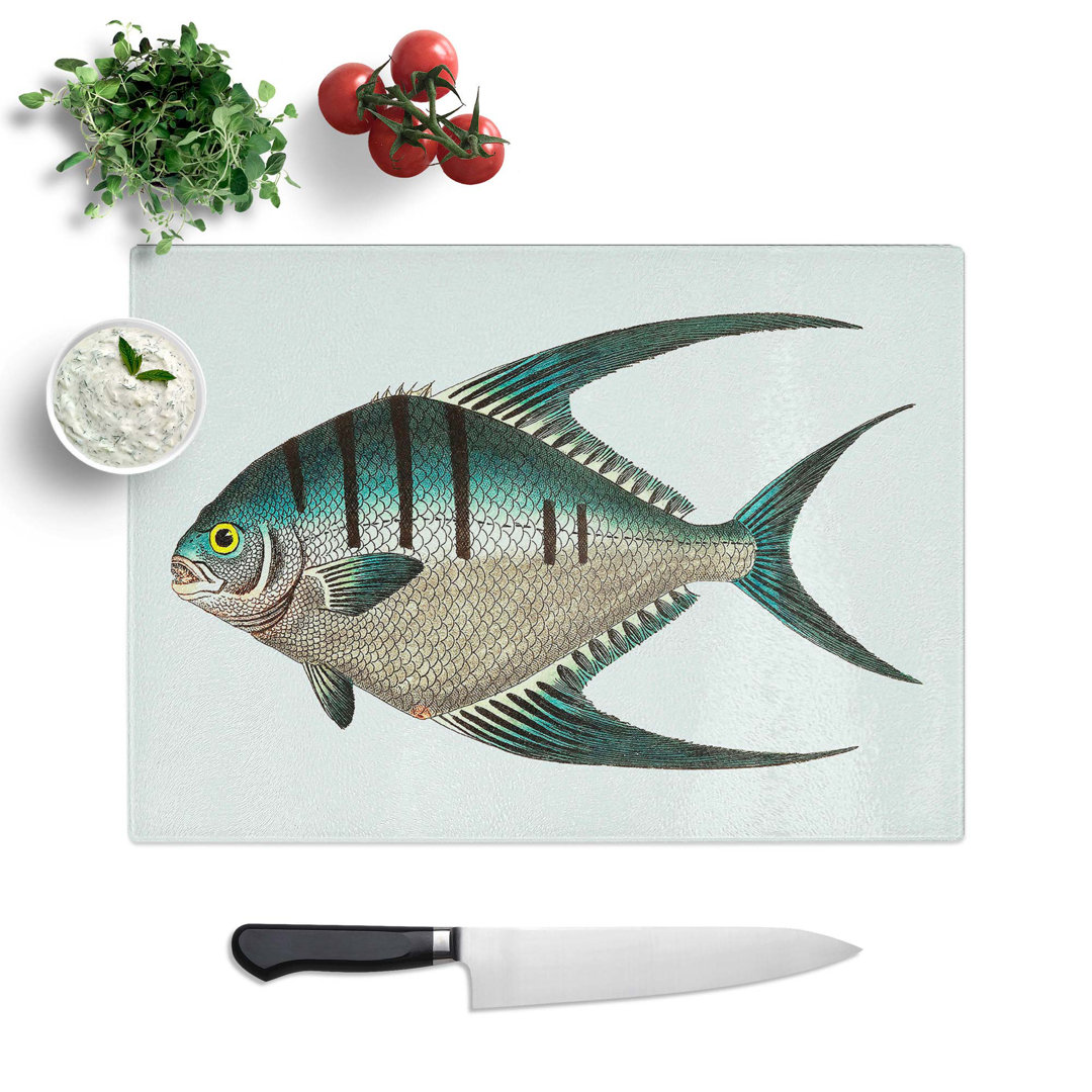 Glass Glaucous Butterflyfish by George Shaw Chopping Board