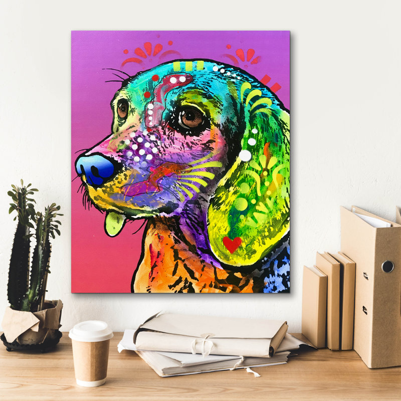 «Puppy Eyes Mauve» par Dean Russo, H 24 po x l 20 po x P 0,75 po