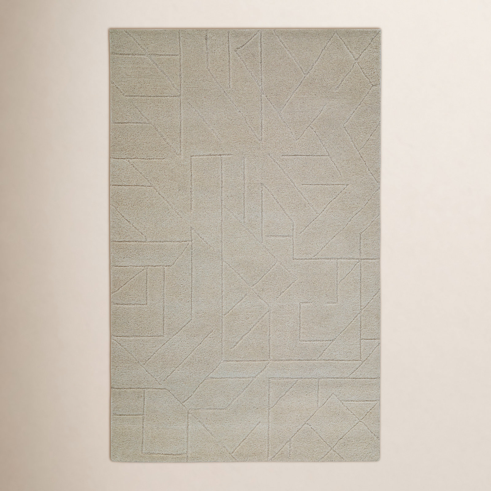 Orenthal Hand-Tufted Geometric Wool Rug, Rectangle 8' x 10'