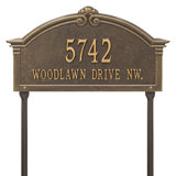 Roselyn Arch Personalized Grande 2-Line Lawn Address Sign