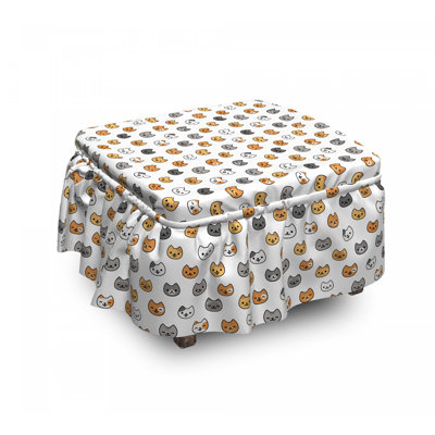 Box Cushion Ottoman Slipcover