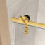 Porte de douche coulissante sans cadre de 56 à 60 po x 76 po, verre trempé transparent de 5/16 po (8 mm), cadre en acier inoxydable, or brossé