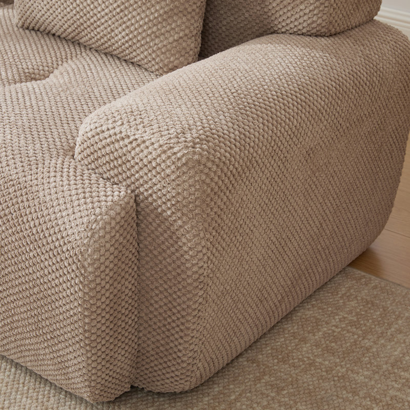 Canapé modulaire en L avec méridienne Fabrwren, 73.2, Taupe