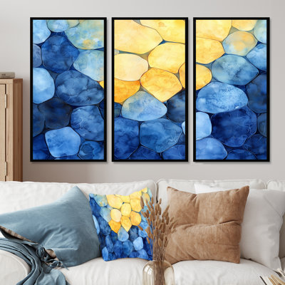Ensemble de salon Ethereal Reverie Of Coastal Stones II - Stone Geode Wall Art