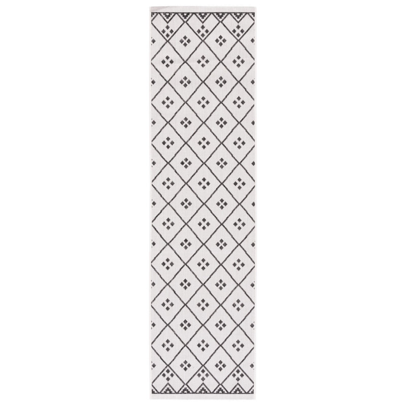 Tapis intérieur / extérieur ivoire Maebel, Tapis de couloir 2 pi 3 po x 8 pi