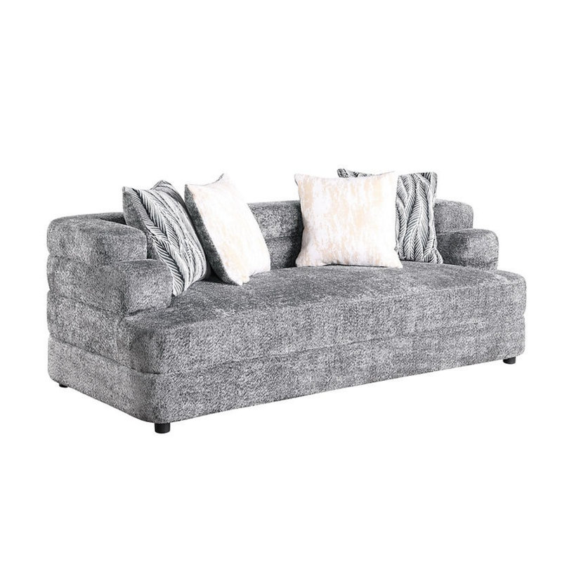 Canapé et causeuse Stepso, Gris anthracite