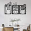 Élégant accessoire mural décoratif en métal, noir, 19,3 po x 11,4 po | 100% métal, épaisseur: 0,05 pouce | Parfait pour la décoration intérieure, esthétique moderne, durable et design unique pour n'importe quelle pièce
