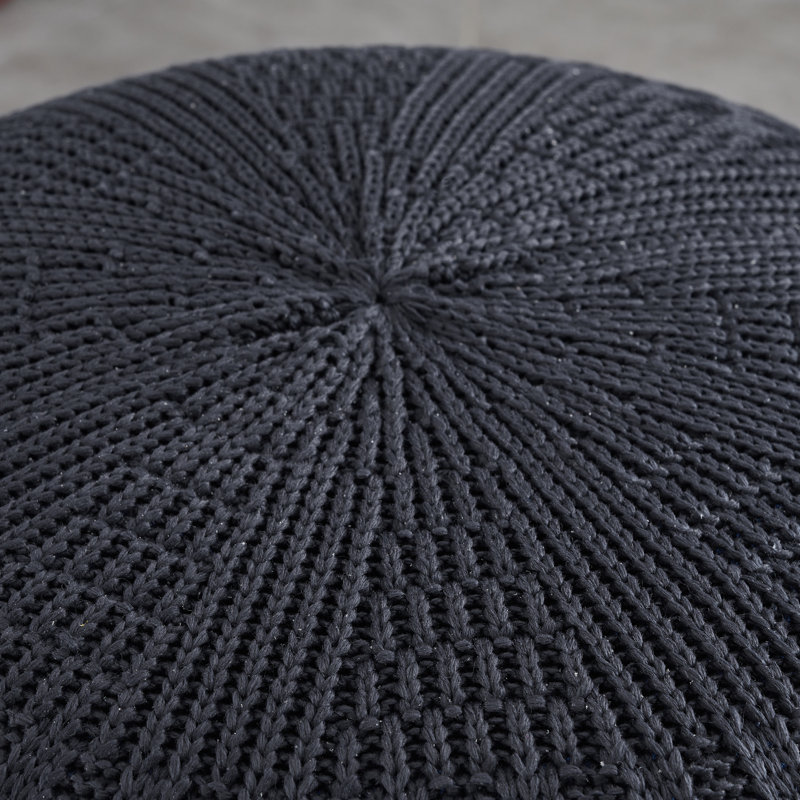 Upholstered Pouf, Red Polypropylene/Olefin