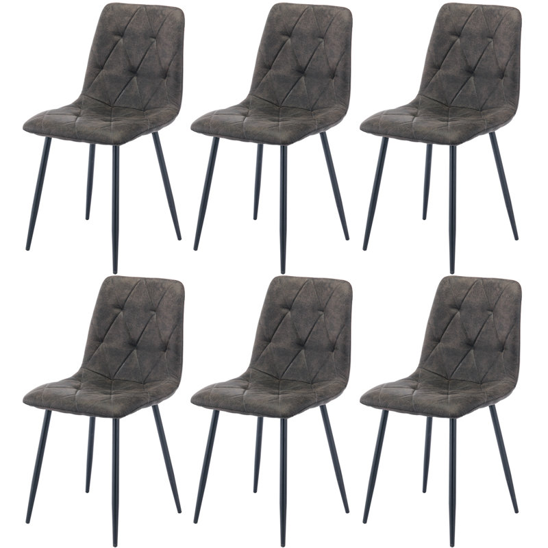 Abishanth Upholstered Dining Chair, Grey, 6