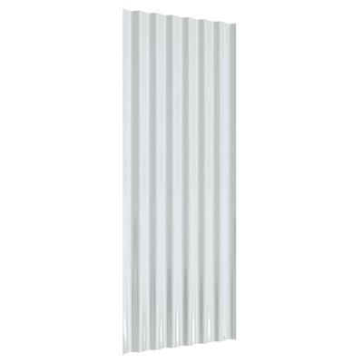 Roof Panels Set of 12 Anthracite Galvanized Steel 39.4 x 14.2 in Corrugated Roof Sheets Modern Weather-Resistant Roofing