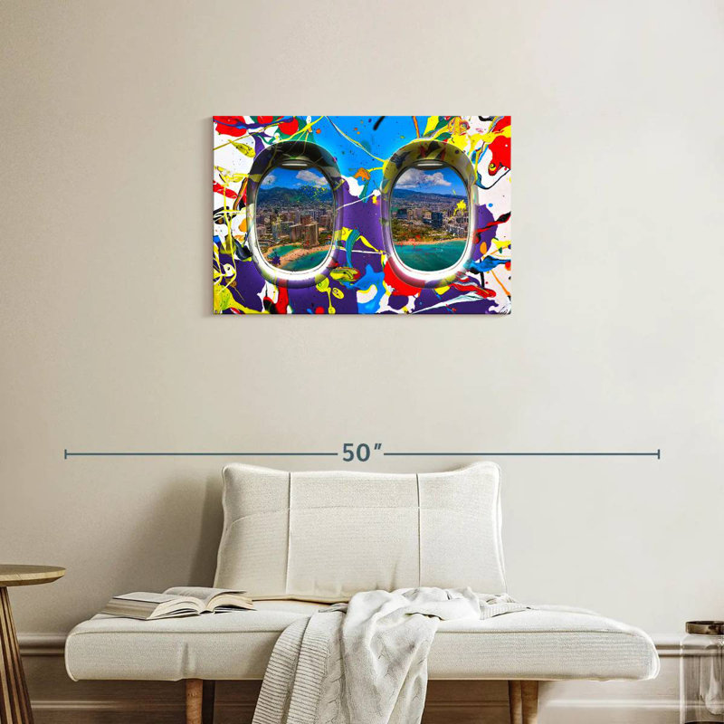 Mehar Abstract Airplane Window, 20" H x 30" W