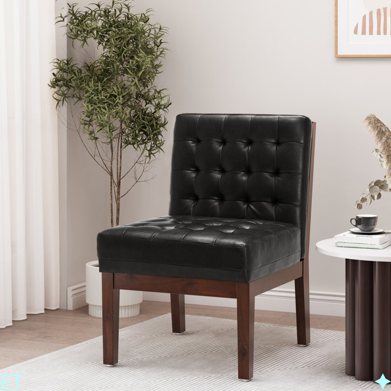 ACCENT CHAIR, chaise capitonnée, chaise écologique, Noir
