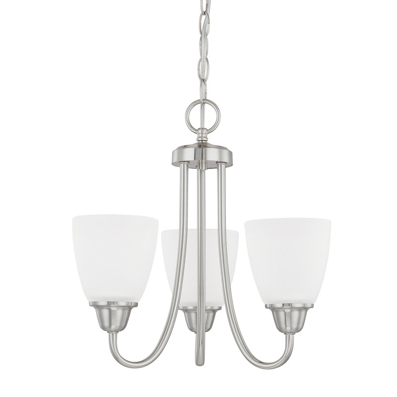 Lustre classique/traditionnel ombré 3 lumières Reanne, Nickel brossé